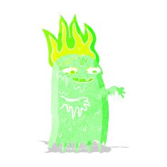 cartoon spooky ghost N48