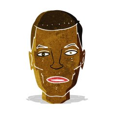 cartoon serious male face N2