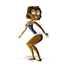 cartoon woman in lingerie N8