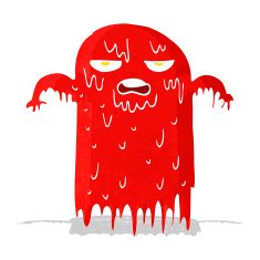 cartoon spooky ghost N49