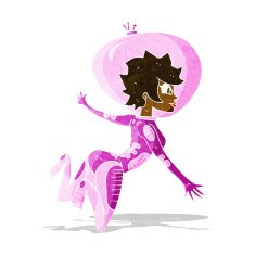 cartoon space woman N5