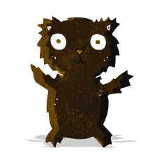 cartoon black bear N4