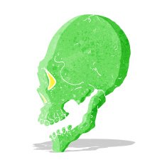 spooky skull illustration N2
