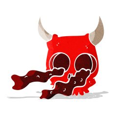 cartoon halloween skull N2