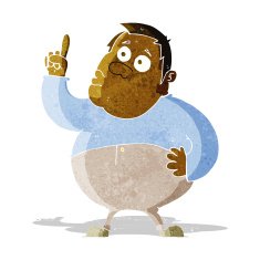 Cartoon Man Asking Question N43