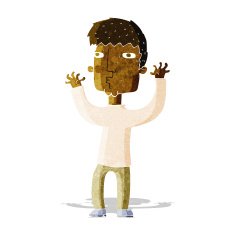 Cartoon Anxious Man N7