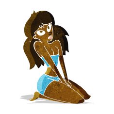 cartoon woman in skimpy clothing N2