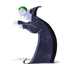 cartoon spooky vampire N34