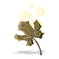 cartoon old leaf