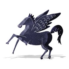 cartoon magic flying horse
