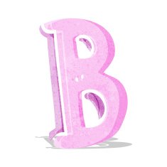 Cartoon Letter B N13