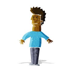 cartoon stressed man N17