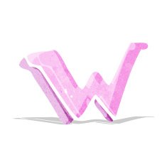 Cartoon Letter W N4