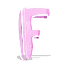 Cartoon Letter F N7