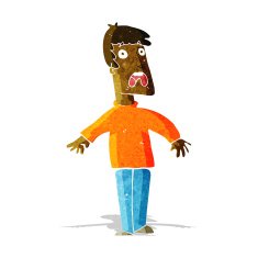 cartoon terrified man N66