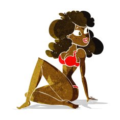 cartoon sexy woman in underwear N3