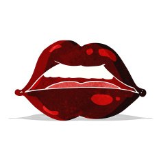 cartoon sexy halloween lips symbol