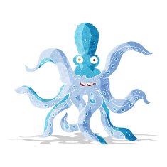 cartoon giant octopus N3