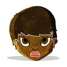 cartoon sulking woman N2