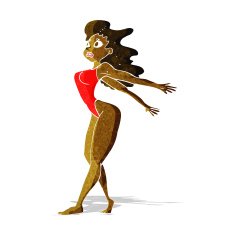 cartoon sexy woman in swimsuit N2