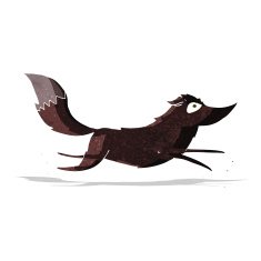 Cartoon Wolf Running N4