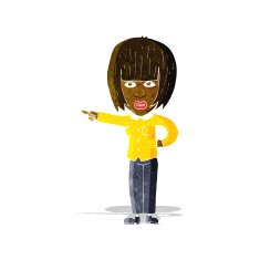 cartoon pointing annoyed woman N2