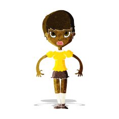 cartoon woman looking annoyed N2