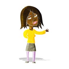 cartoon unhappy woman N2