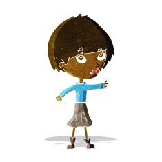 cartoon woman giving thumbs up symbol N8