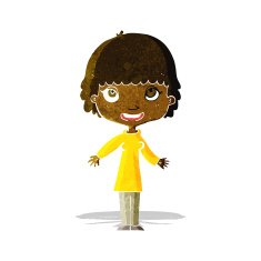 cartoon happy woman N41