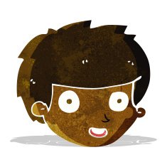 cartoon happy boy's face N3
