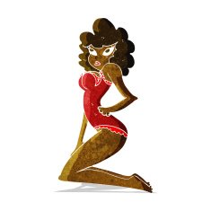 cartoon pin-up woman N2