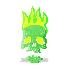 Cartoon Skull N44