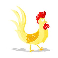 cartoon cockerel N6