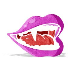 cartoon vampire mouth N6