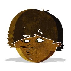 cartoon suspicious man N6