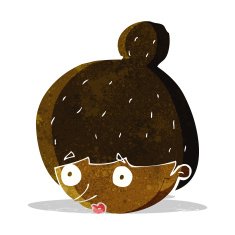 cartoon surprised woman's face N3