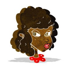 cartoon suspicious woman N3