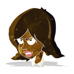 cartoon annoyed woman N27