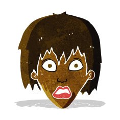 cartoon frightened woman N5