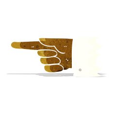 cartoon pointing hand symbol N4