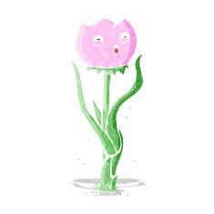 cartoon flower N141