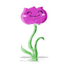 cartoon flower N142