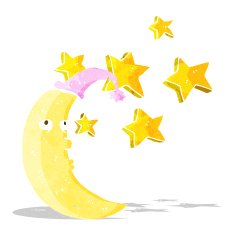 Sleepy Moon Cartoon N4