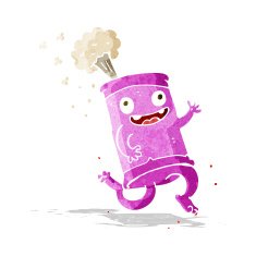 cartoon crazy soda can