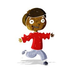cartoon excited boy N26