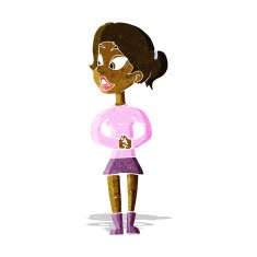 cartoon girl talking N4