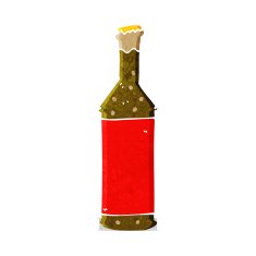 Cartoon Beer Bottle N8