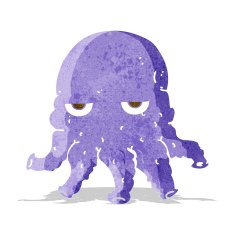 cartoon alien squid face N3