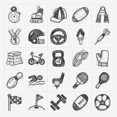 doodle sport icons N2